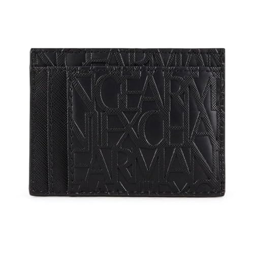 Armani Exchange Herren Essential Ivan SLG, Logo All Over Elegant & Functional Credit Card Holder, Nero von Armani Exchange