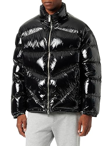 Armani Exchange Herren Glossy Coated Nylon Puffer Down Vest, Schwarz, L von Armani Exchange