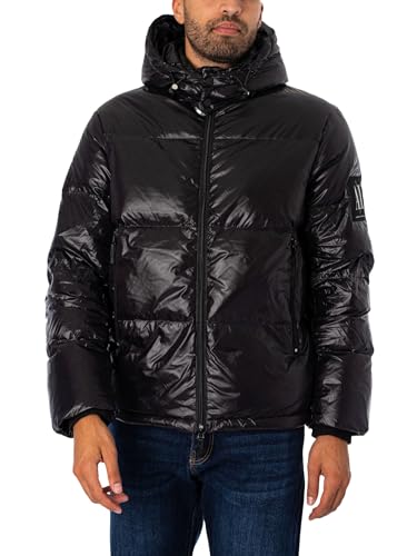 Armani Exchange Men's Icon Project, Full Zip, Puffer Jacket, Black, XL von Armani Exchange