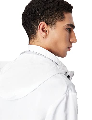 Armani Exchange Men's Lightweight Zip-up Hooded Jacket Windbreaker, White, X-Large von Armani Exchange