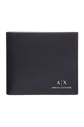 Armani Exchange Herren Essential Plain Leather, 2 pezzi Gift Set Wallet&Keychain, von Armani Exchange