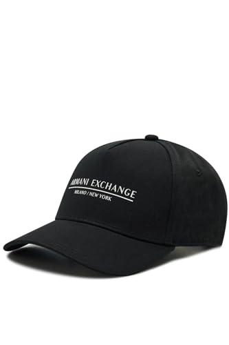 Armani Exchange Men's Essential, Milano/New York, Logo Lettering Baseball Cap, Black, Einheitsgröße von Armani Exchange