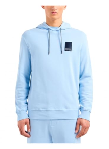 Armani Exchange Men's Milano Edition Pullover Hooded Sweatshirt, Placid Blue, XL von Armani Exchange