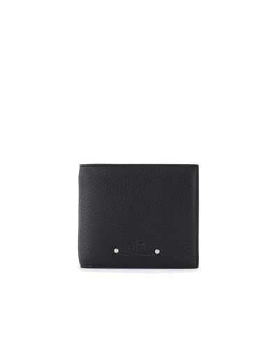 Armani Exchange Men's Morgan, Sustainable, Debossed Logo Bi-Fold Wallet, Black von Armani Exchange