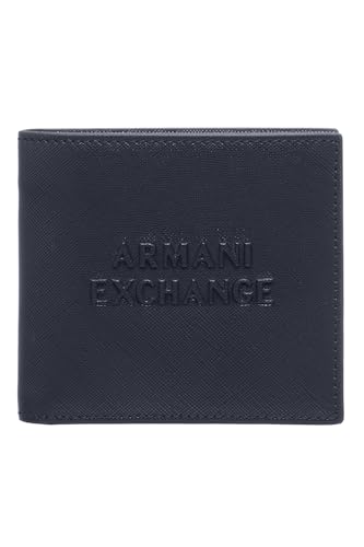 Armani Exchange Men's Panarea, Embossed Logo Bi-Fold Wallet, Night Sky von Armani Exchange