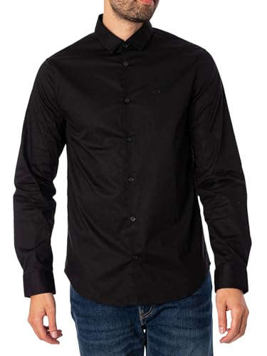 Armani Exchange Men's Popeline Stretch Black,L von Armani Exchange