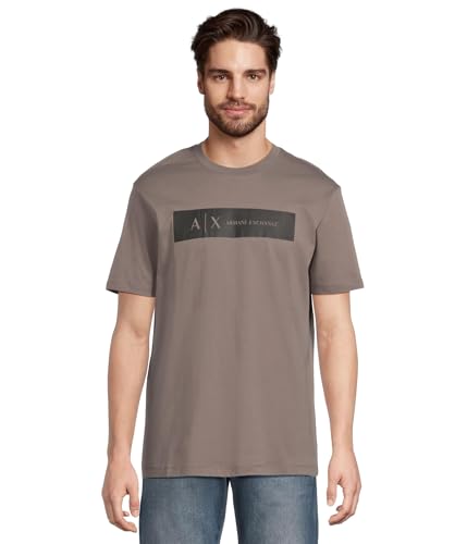 Armani Exchange Men's Short Sleeve Contrast Logo T-Shirt Grey L von Armani Exchange