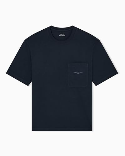 Armani Exchange Men's Short Sleeve Side Pocket Round Collar T-Shirt Blue M von Armani Exchange