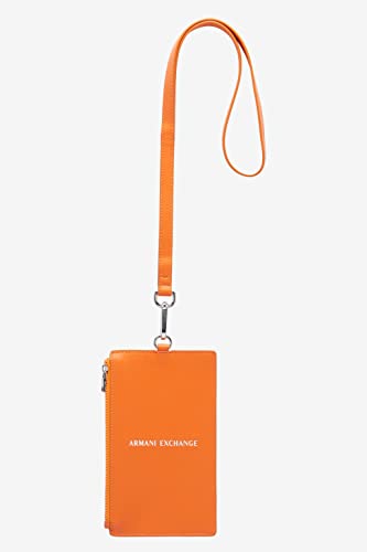 Armani Exchange Men's Single Zipped Pocket, Removable Hook Tech case, Ember ORANGE-Ember ORANGE, One Size von Armani Exchange