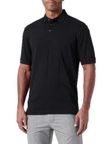Armani Exchange Men's The Grid, Sustainable, All Over Tonal Logo Polo Shirt Black,XS von Armani Exchange