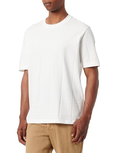 Armani Exchange Men's The Grid, Sustainable, All Over Tonal Logo T-Shirt Off White,L von Armani Exchange