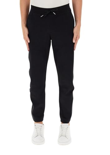 Armani Exchange Men's The Grid, Sustainable, Logo Tape Sweatpants Black,XS von Armani Exchange