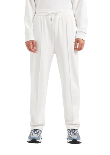 Armani Exchange Men's The Grid, Sustainable, Printed Logo Lettering Sweatpants Off White,L von Armani Exchange