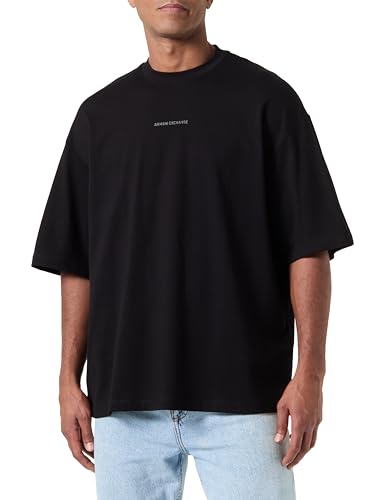 Armani Exchange Men's The Grid, Sustainable, Printed Logo Lettering T-Shirt Black,L von Armani Exchange