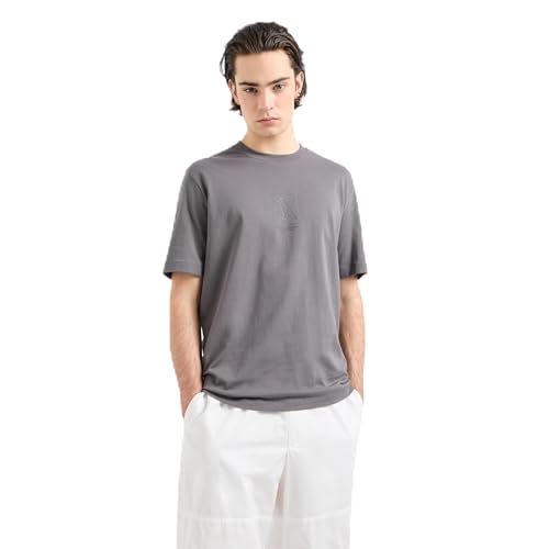 Armani Exchange Men's The Grid, Sustainable, Tonal Printed Logo T-Shirt Eiffel Tower,XL von Armani Exchange