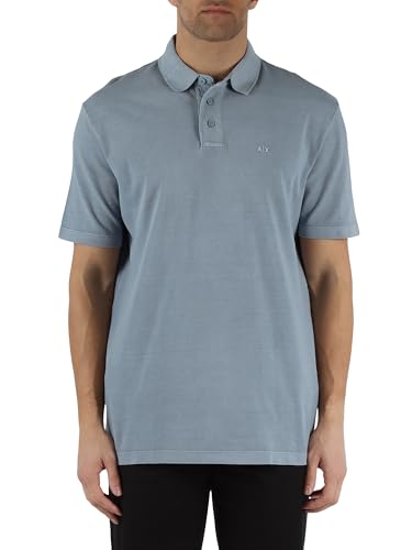Armani Exchange Men's Urban Heights, Embroidered Logo Polo Shirt, Ashley Blue, XXL von Armani Exchange