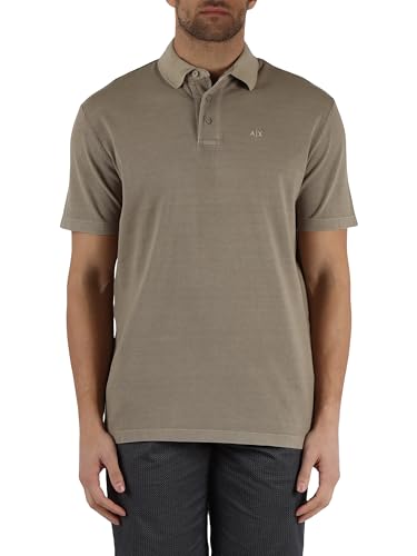 Armani Exchange Men's Urban Heights, Embroidered Logo Polo Shirt, Roasted Cashew, L von Armani Exchange