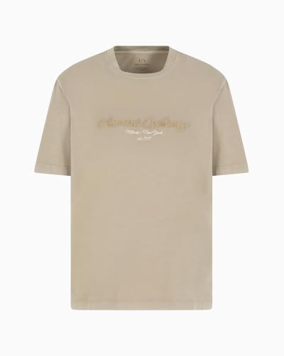 Armani Exchange Men's Urban Heights, cornely Logo Signature T-Shirt, Roasted Cashew, M von Armani Exchange