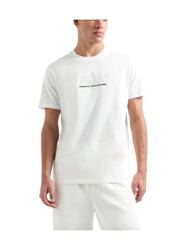 Armani Exchange Men's Utility Edge, Sustainable, Embossed and hd Logo,Regular Fit,White,M von Armani Exchange