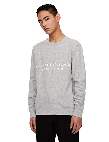 Armani Exchange Mens A|X Pullover City Sweatshirt, Grey, S von Armani Exchange