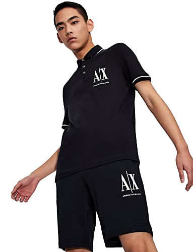 Armani Exchange Mens New Classic Icon Project Basic Must Have Polo Shirt, Blue, L von Armani Exchange