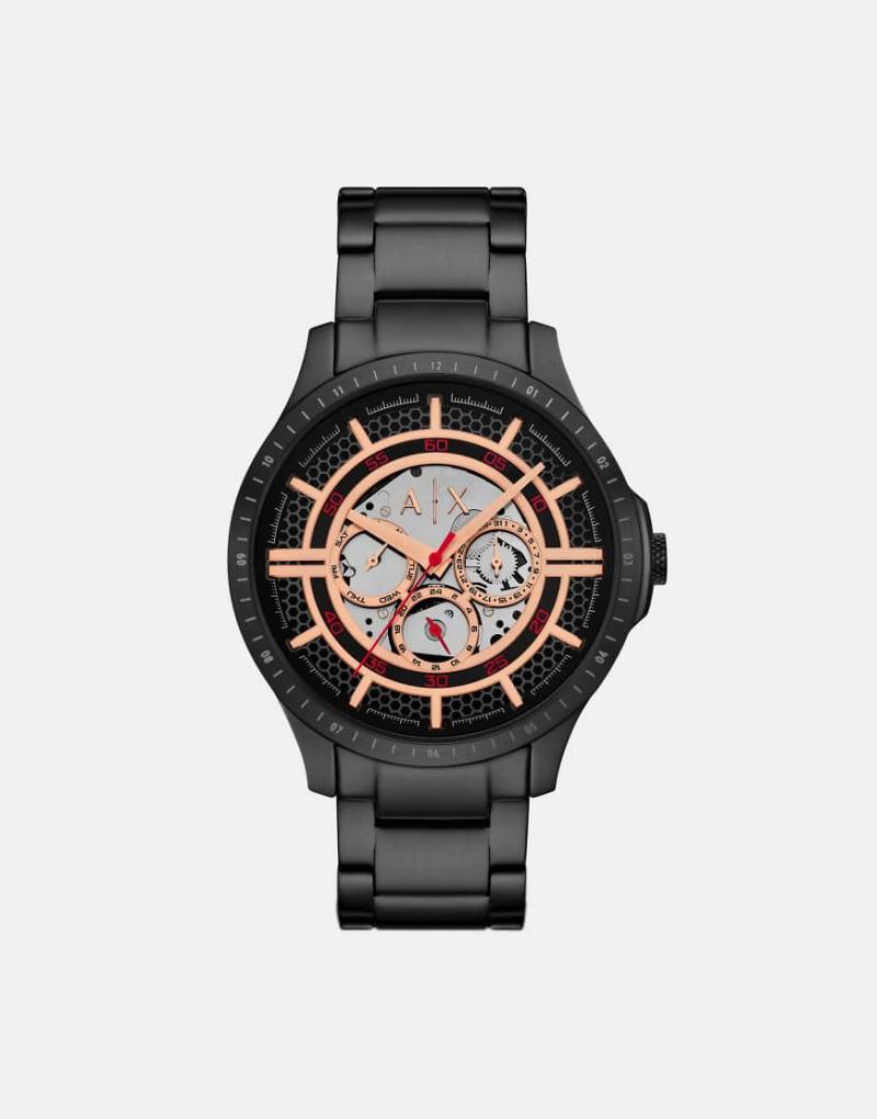 Armani Exchange - Multifunction Hampton - Herren-Quarzuhr aus schwarzem Edelstahl von Armani Exchange