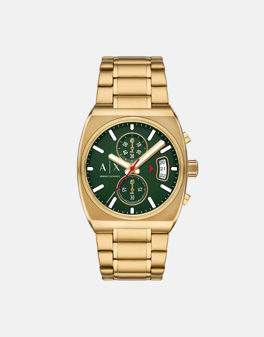 Armani Exchange - Oliver - Herren-Quarz-Chronograph aus goldfarbenem Edelstahl von Armani Exchange