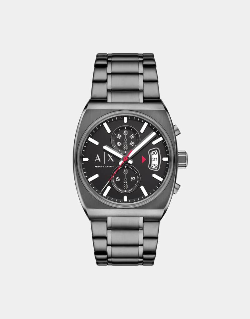 Armani Exchange - Oliver - Herren-Quarz-Chronograph aus graphitfarbenem Edelstahl-Grau von Armani Exchange