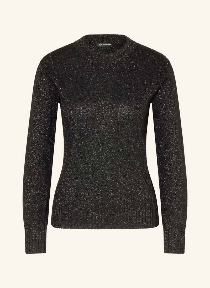 Armani Exchange Pullover Mit Glitzergarn schwarz von Armani Exchange