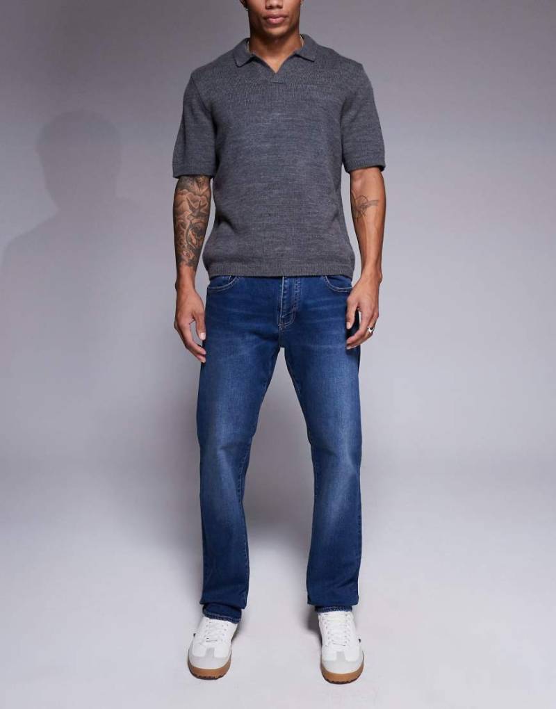 Armani Exchange - Schmale Jeans in mittelblauer Waschung von Armani Exchange