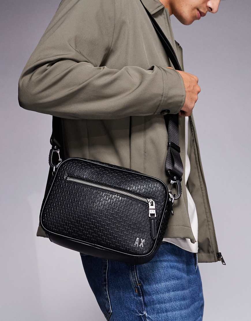 Armani Exchange - Schwarze Umhängetasche mit kleinem Logo von Armani Exchange