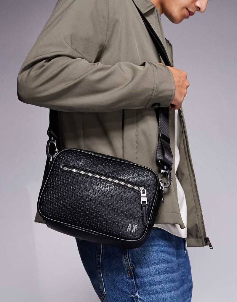 Armani Exchange - Schwarze Umhängetasche mit kleinem Logo von Armani Exchange