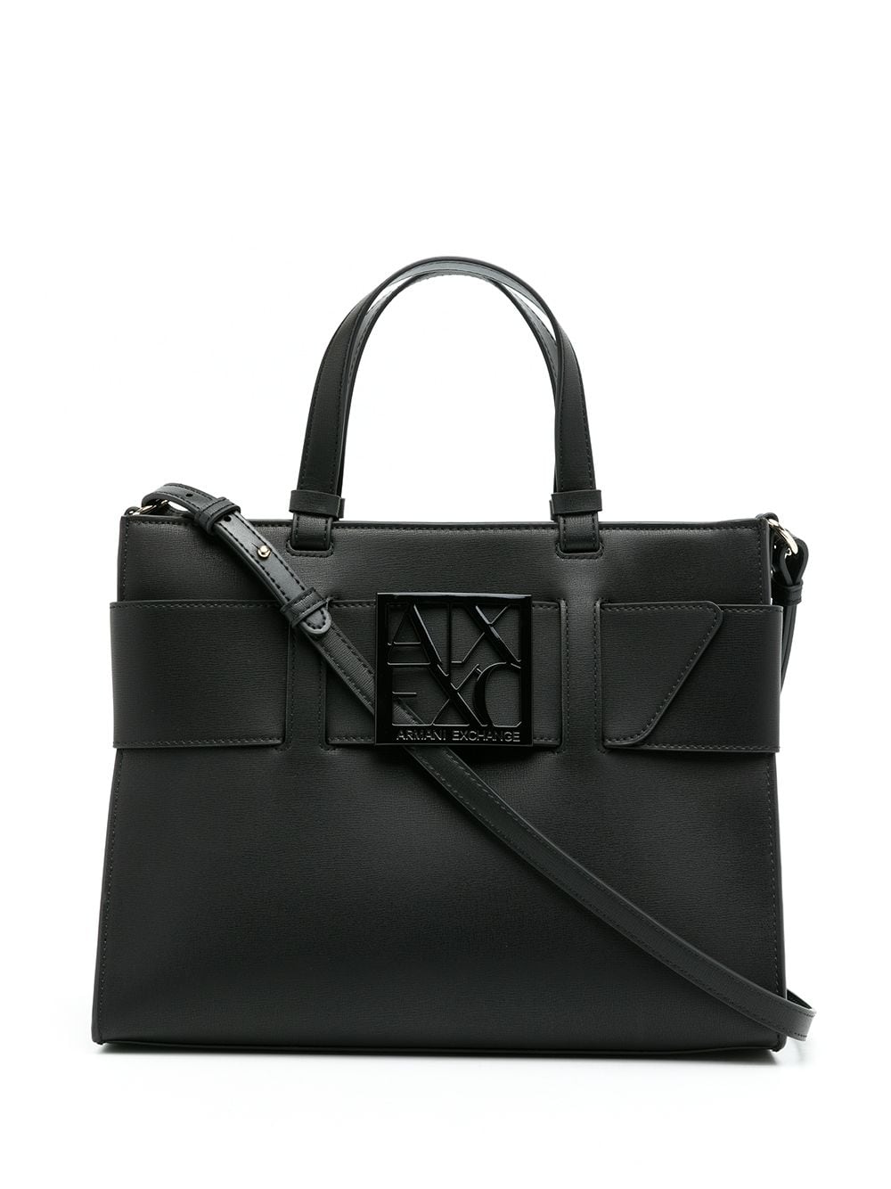 Armani Exchange Shopper mit Logo-Riemen - Schwarz von Armani Exchange