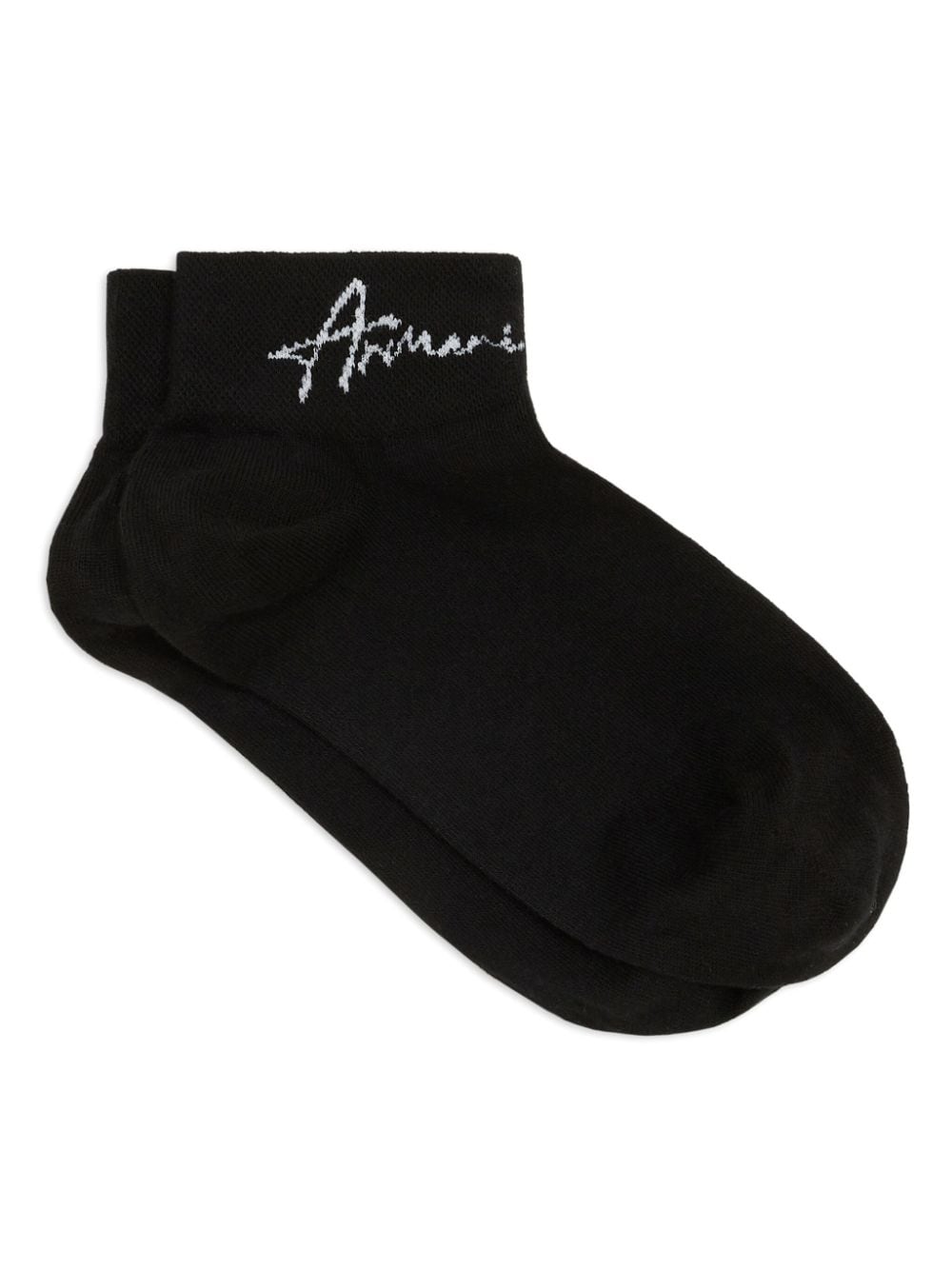 Armani Exchange Socken mit Logo-Intarsie - Schwarz von Armani Exchange
