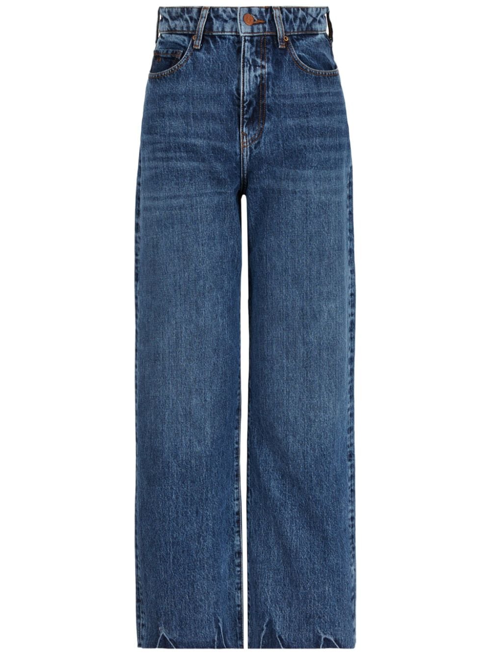 Armani Exchange Straight-Leg-Jeans mit Tragefalten - Blau von Armani Exchange