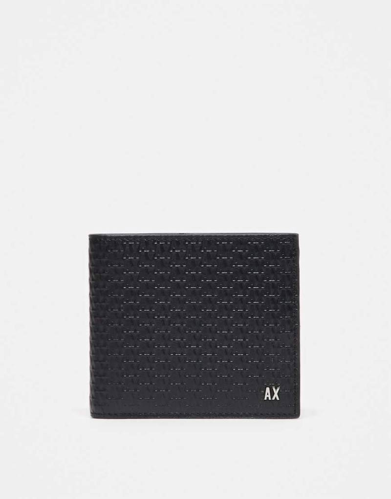 Armani Exchange - Strukturierte Geldbörse in Schwarz mit Logo von Armani Exchange