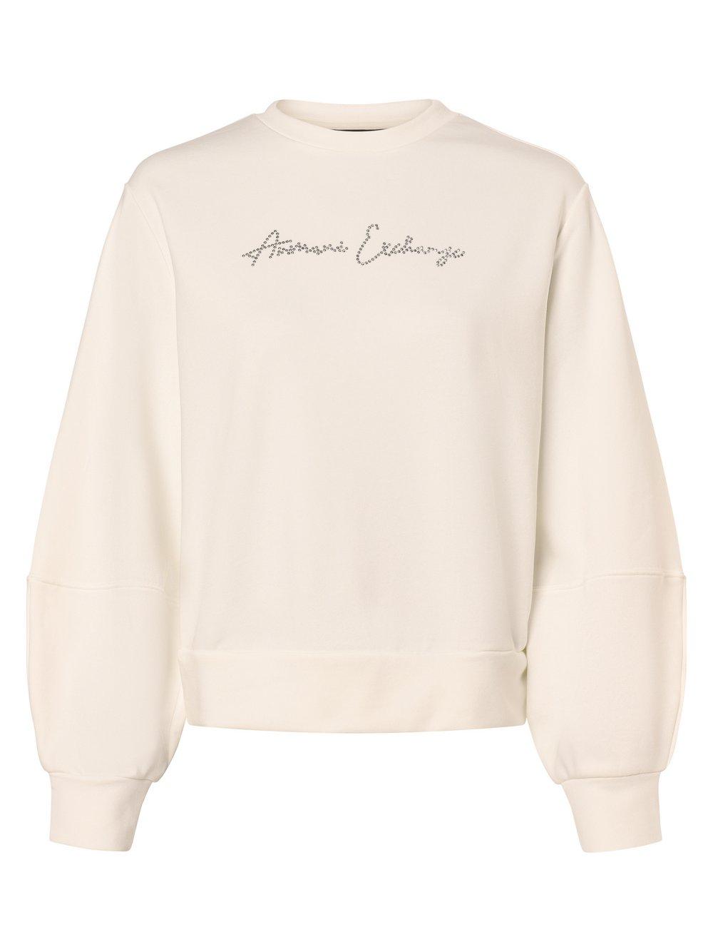 Armani Exchange Sweatshirt Damen Baumwolle Rundhals, ecru von Armani Exchange