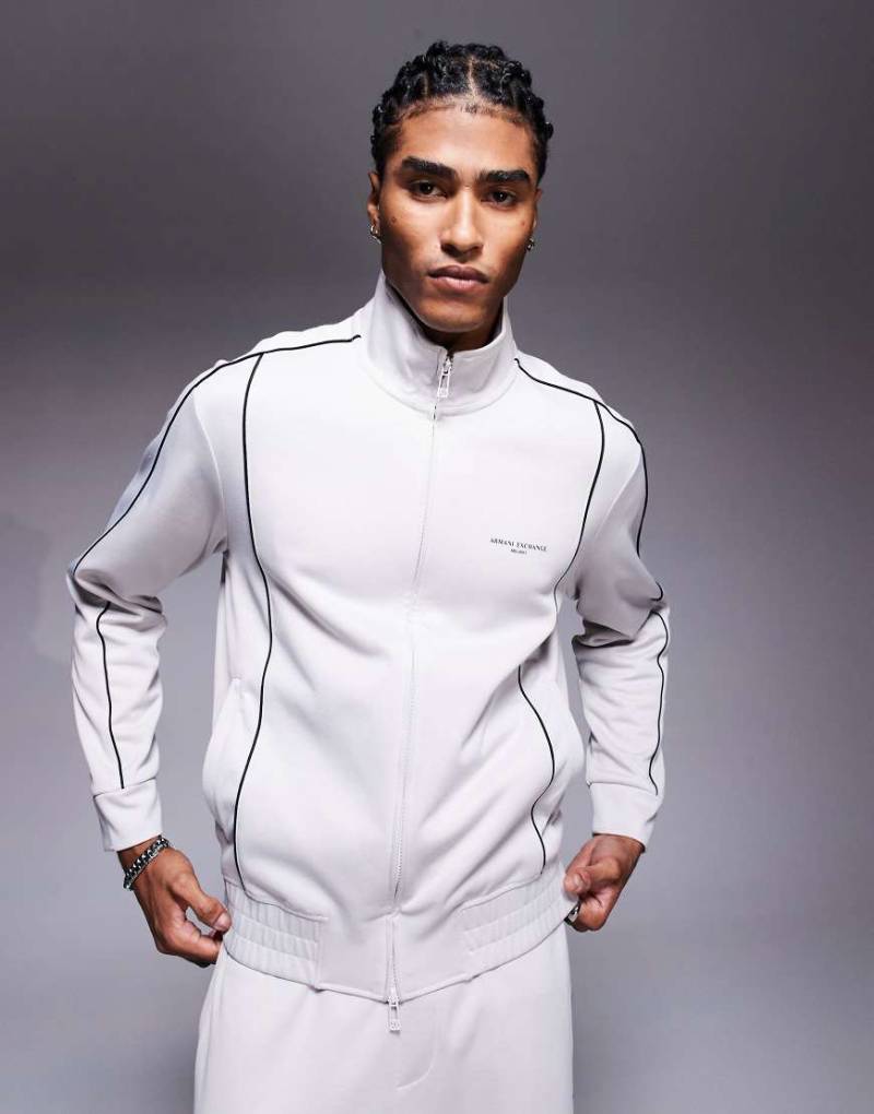 Armani Exchange - Trainingsjacke in Cremeweiß, Kombiteil von Armani Exchange
