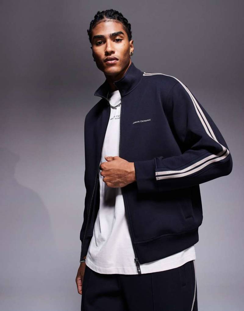 Armani Exchange - Trainingsjacke in Marineblau mit Reißverschluss, Kombiteil von Armani Exchange