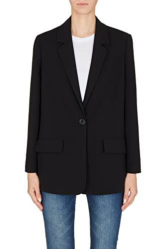 Armani Exchange Unisex Sustainable, Cross Gender, Single Button Closure Business Casual Blazer, Schwarz, L EU von Armani Exchange