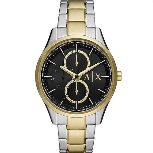 Armani Exchange Herrenuhr , QuarzMultifunktionswerk, 42MM 2T Silber/Gold Edelstahlgehäuse mit einem Edelstahlarmband, AX1865 von Armani Exchange