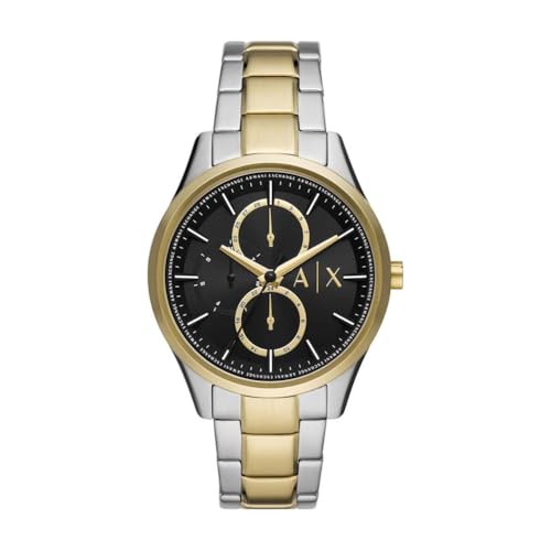 Armani Exchange Herrenuhr , QuarzMultifunktionswerk, 42MM 2T Silber/Gold Edelstahlgehäuse mit einem Edelstahlarmband, AX1865 von Armani Exchange