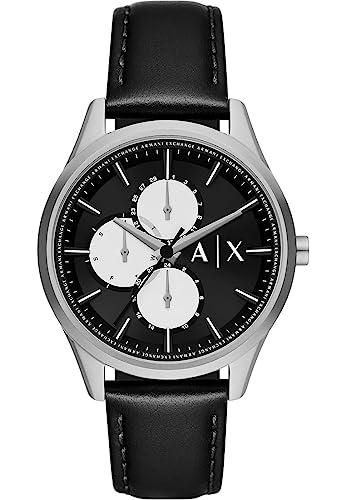 Armani Exchange Herrenuhr Quarz/Multi Uhrwerk 42mm Gehäusegröße mit einem Lederarmband AX1872 von Armani Exchange