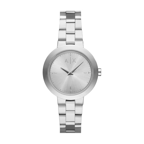 Armani Exchange Watch for Women, Quarz Zweizeiger Uhrwerk und 36mm Gehäusegröße mit Edelstahl- oder Lederarmband von Armani Exchange