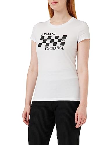 Armani Exchange We Beat as one T17Women's Board Printed Logo, Short Sleeves, Slim FitT-ShirtWhiteExtra Small von Armani Exchange