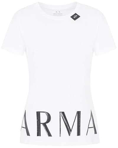 Armani Exchange We Beat as one T33Women's Sustainable, Regular Fit, Glossy LogoT-ShirtWhiteExtra Extra Large von Armani Exchange