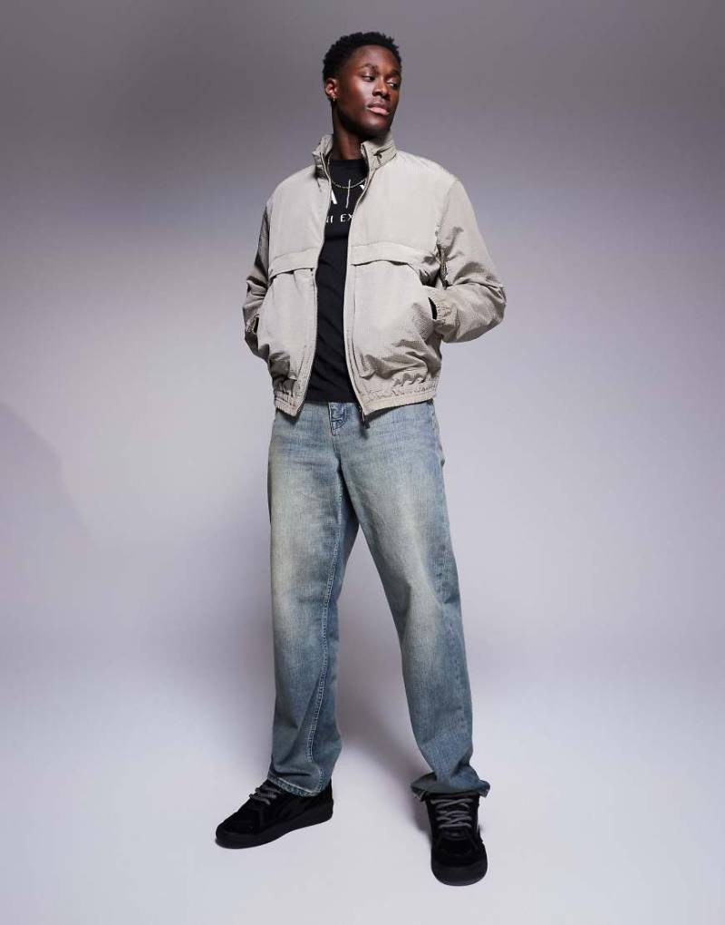 Armani Exchange - Windjacke in Beige mit Waffelstruktur-Neutral von Armani Exchange