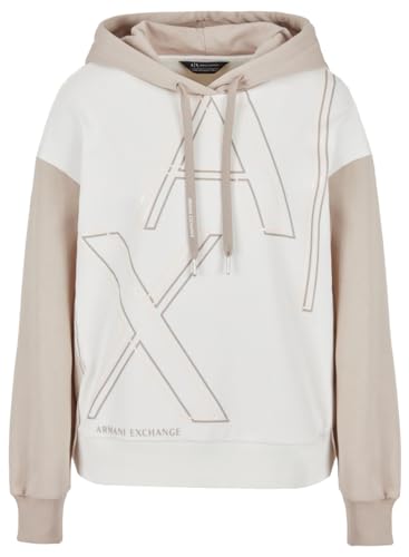 Armani Exchange Women's Ax Outline Logo Print Hoodie Sweatshirt, Journal, 42 von Armani Exchange