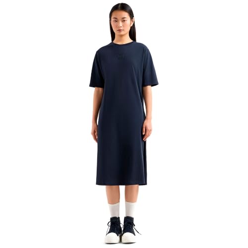 Armani Exchange Women's Blue Edition, Logo Patch Casual Dress, Deep Navy, S von Armani Exchange
