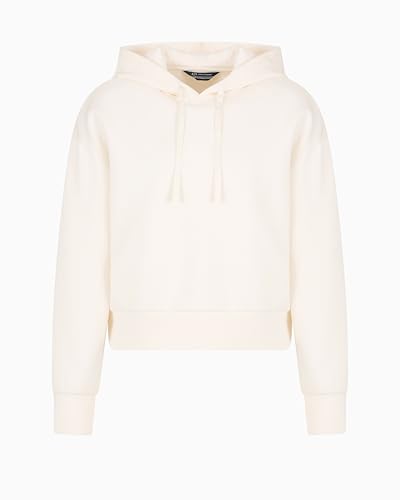 Armani Exchange Women's Blue Edition, Sustainable, Patch Logo Hooded Sweatshirt, Iso, L von Armani Exchange